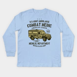 Army Ambulance Combat Medic Kids Long Sleeve T-Shirt